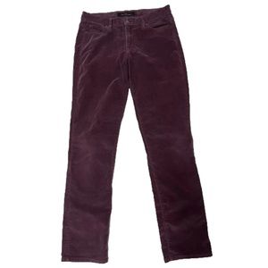 Calvin Klein Stretch Soft Thin-Wale Corduroy Pants Jeans Size 14 Malbec